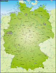 Deuschland mit Nachbarl&auml;ndern