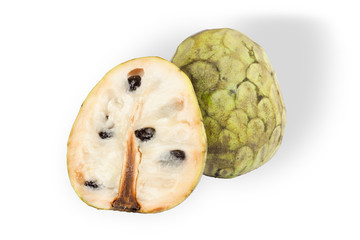 Cherimoya fruit isolated on white