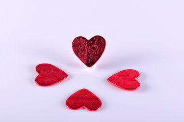 red hearts