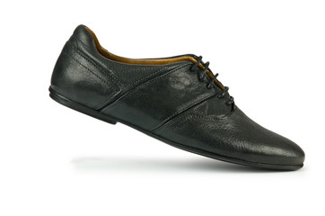 Black female shoes isolated on white