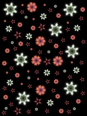 Fototapeta na wymiar Firework Snowflakes