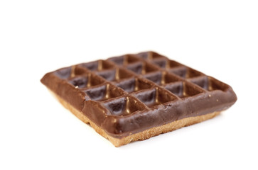 gaufre nappée de chocolat au lait