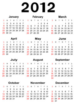 calendar 2012,vector file