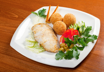 halibut with vegetable