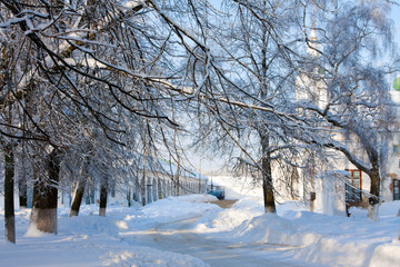 Winter  scenery in park