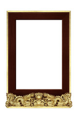 dragon picture frames isolated on white . High resolution