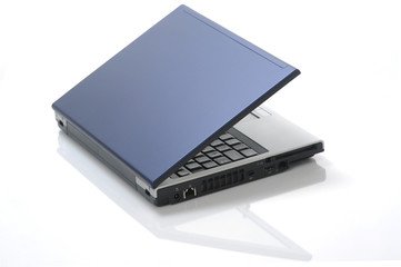Isolated blue laptop