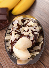 banana with chocolate