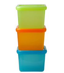 Contenitori di plastica riciclata
