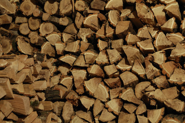 stock chopped firewood for the winter