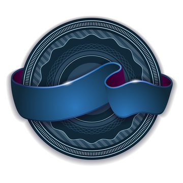 Blue ribbon emblem