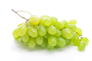 bunch of white grapes isolated on white