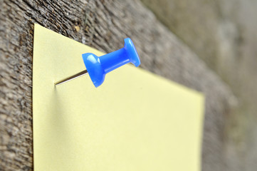 pushpin and postit