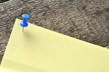 pushpin and postit