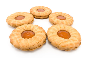 Cookies with apricot jam