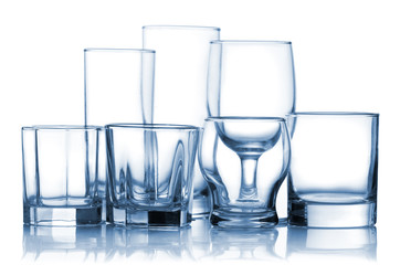 Picture of assorted empty glassware set