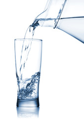 water pouring into glass