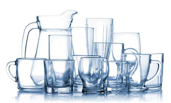 Picture of assorted empty glassware set