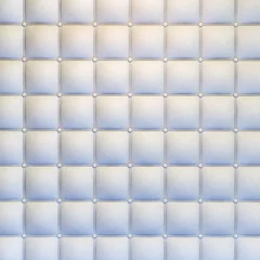 Foto op Plexiglas witte lederen bekleding textuur © arquiplay77