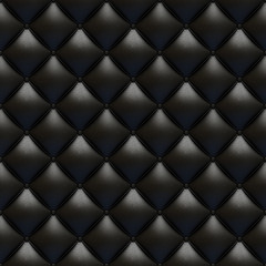 Black leather upholstery texture seamless