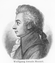 Wolfgang Amadeus Mozart - obrazy, fototapety, plakaty