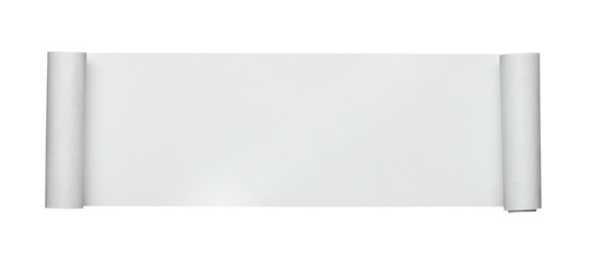 white crumpled curled scroll note paper