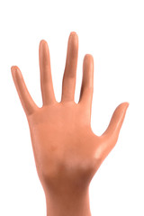 Fototapeta premium Mannequin hand isolated