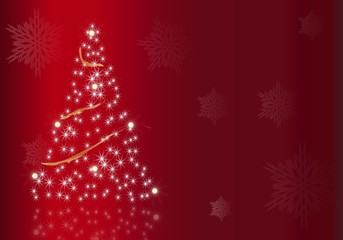 Postal de Navidad en rojo