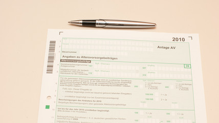Angaben zu Altersvorsorgebeiträgen