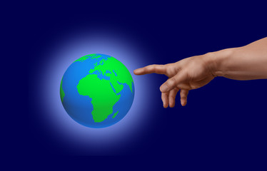 Die Erschaffung ( Adams) der Erde, von Michelongelo