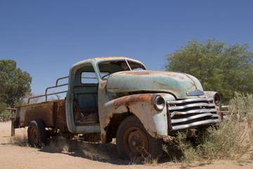 Autofriedhof in Namibia