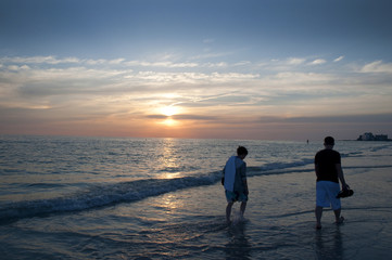 Fototapeta premium Sunset over St Pete Beach near St Petersburg Florida USA