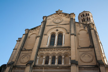 Fototapeta premium Fachada de la catedral de Saint Théodorit en Uzès