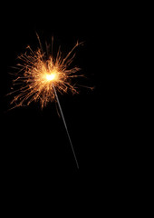 beautiful sparkler on black background