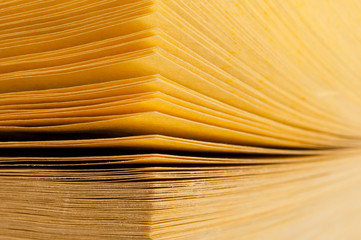 Abstract view of yellow pages book
