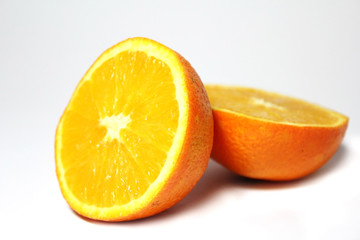 two half of oranges