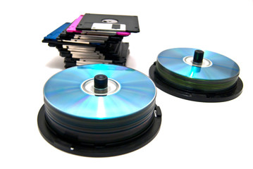 floppy disks and cd