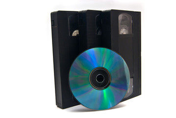 Fototapeta premium three vhs & disk