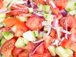 Freshy made salad - Close up
