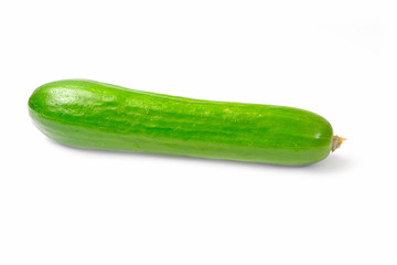 Cucumber isolated from the side with a white background