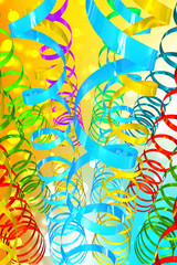 Holiday background with serpentines © solvod