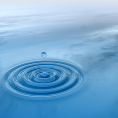 High resolution conceptual water drop