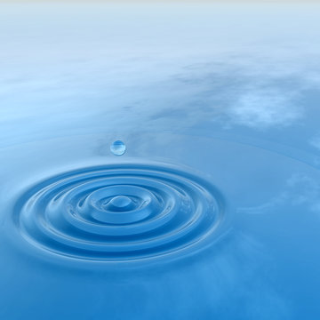 High resolution conceptual water drop