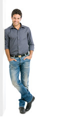 Smiling man full length