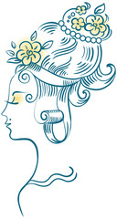 Beautiful woman profile