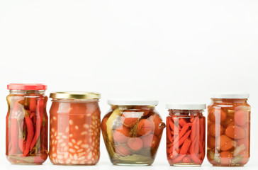 Fototapeta na wymiar jars of preserved food
