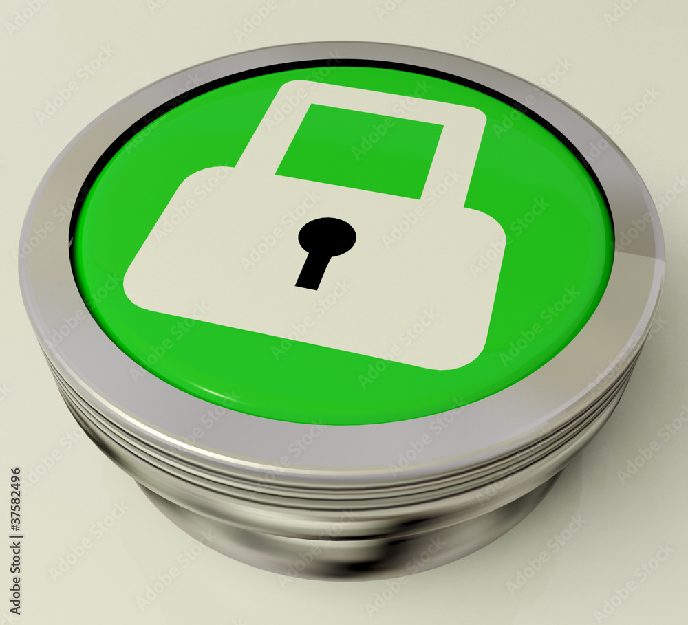 Aufkleber icon or button showing padlock for security or access