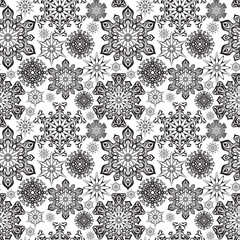 Seamless snowflakes background