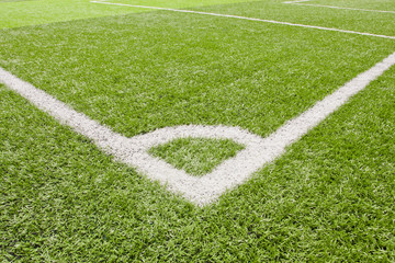 Naklejka premium soccer field corner