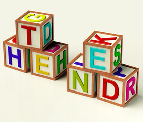 Kids Blocks Spelling The End As Symbol for Conclusion And Closin